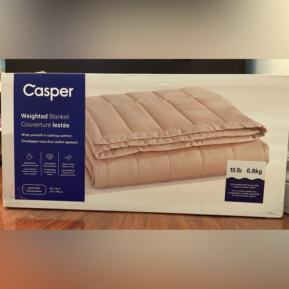 Casper Weighted Blanket in dusty rose